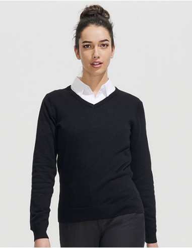S-90010-Womens V-Neck Sweater Galaxy